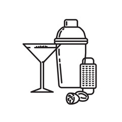 Brandy Alexander vector icon