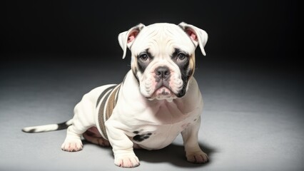 Obraz premium french bulldog on grey background