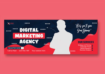 Corporate Creative business Digital marketing social media facebook cover banner design