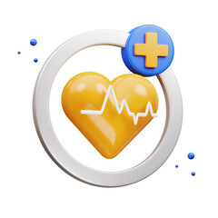 heart rate 3D Illustration