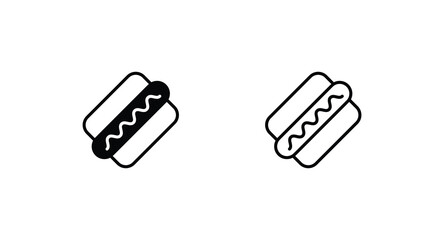 Hot Dog icon design with white background stock illustration