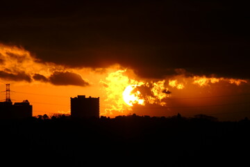 印旛沼の夕焼け１９