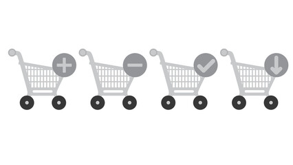 Add to cart  or remove button. vector