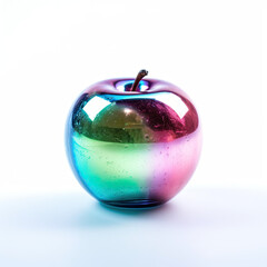 glass translucent neon apple