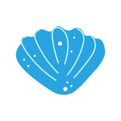 Sea shell beach icon. Life in the ocean