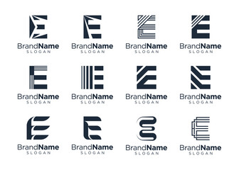 Letter E logo design for various types of businesses and company. Luxury and elegant Letter E
