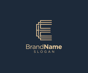 Letter E logo design for various types of businesses and company. Luxury and elegant Letter E