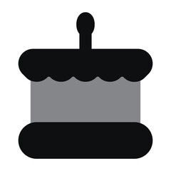 Fototapeta premium birthday cake icon for web ui design
