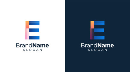 Letter E logo design for various types of businesses and company