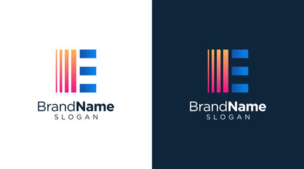 Fototapeta premium Letter E logo design for various types of businesses and company