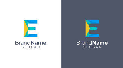 Letter E logo design for various types of businesses and company