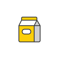 Milk icon design with white background stock illustration