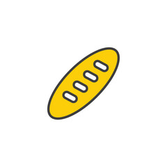 Bread icon design with white background stock illustration