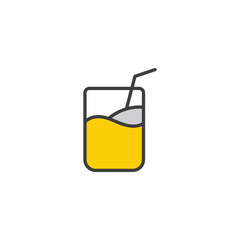 Apple Juice icon design with white background stock illustration