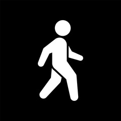 Pedestrian glyph icon or walking concept