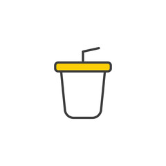 Soft Drink icon design with white background stock illustration