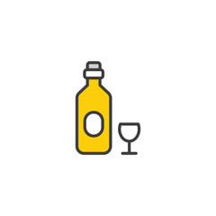 Wine icon design with white background stock illustration