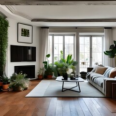 A Natural Haven: A Living Room Design with Lush Greenery and Plant Decor to Inspire Relaxation and Serenity