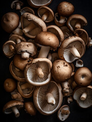 mushrooms on a chopping board