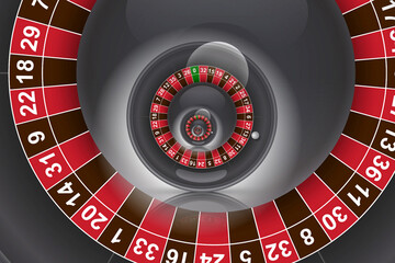 Roulette background illustration. Concept for casino, entertainment, fortune