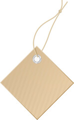 Realistic  price tag. Cardboard label, paper sale tags mockup blank labels template shopping gift empty stickers with ropes tags 