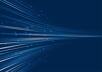 青のウェーブライン