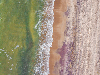 Fototapeta na wymiar view from the drone on the sea coast