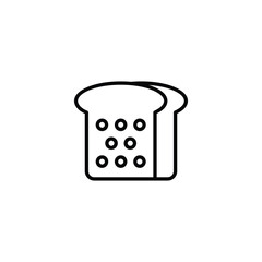 Bread icon design with white background stock illustration