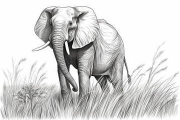 Naklejka premium Coloring Pages for Kids Animals and Mystical Creatures in Fairy-tale Landscapes AI Generated 