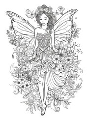 Adult Coloring Pages Robots, Factories, Animals, Women, and Cake AI Generated
