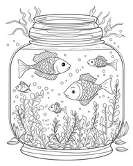 Coloring Pages for Kids Animals and Mystical Creatures in Fairy-tale Landscapes AI Generated
