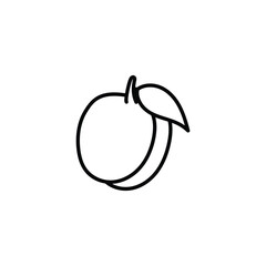 Peach icon design with white background stock illustration