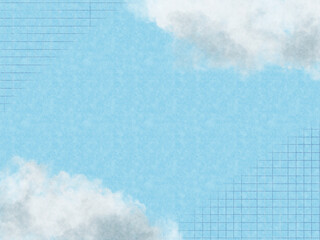 さわやかな青空と白い雲の背景