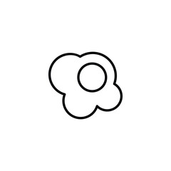 Fri Egg icon design with white background stock illustration