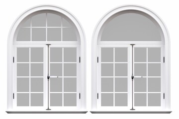 windows in the interior isolated on white background, 3D illustration, cg render