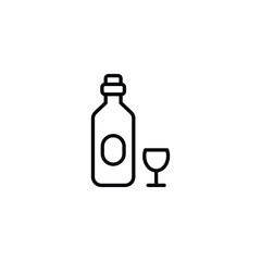 Wine icon design with white background stock illustration