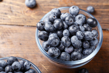 blueberry in a glass plate