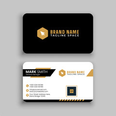 Black and Orang Color Business Card Design