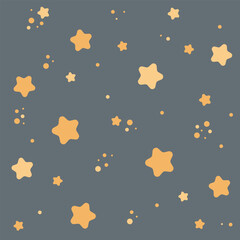 Night sky pattern. Stars on blue background.