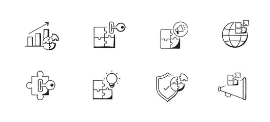 Dynamic Solution Icons to Enhance Your Content. Solution icon. Fixing icon. Pixel Perfect Vector Editable Stroke.