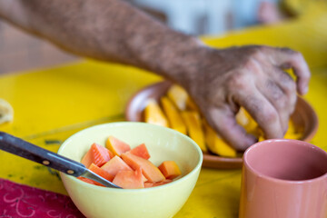 bowl with papaya