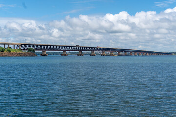 Road and Rail Bridge Rollemberg-Vuolo interior of Brazil