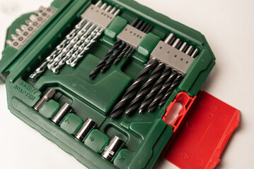 Photo of tooling,drill on white background