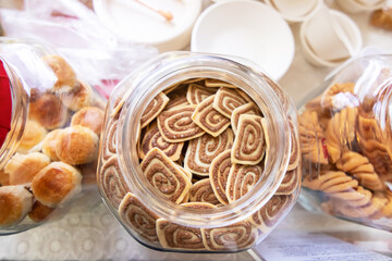 Black pepper cookies a sweet, slightly spicy flavoured cookie. Traditional phuket tea snack.