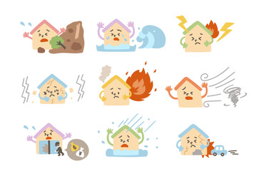 家の保険（イラストセット）