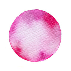 Paint a circle of watercolor for the text message background. Colorful splashing in the paper. It is wet texture from brushes. Picture for creative wallpaper or design art work.