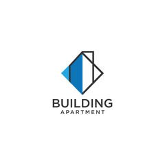 Naklejka premium Real estate building vector logo icon