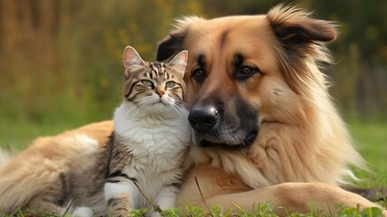 dog and cat in harmonie generative ai