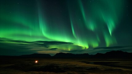 Fototapeta premium northern lights in the sky over scandinavia generative ai