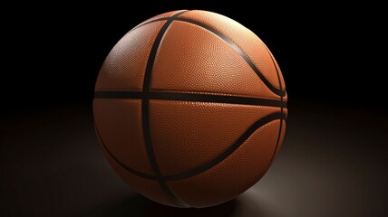 basketball on black generative ai